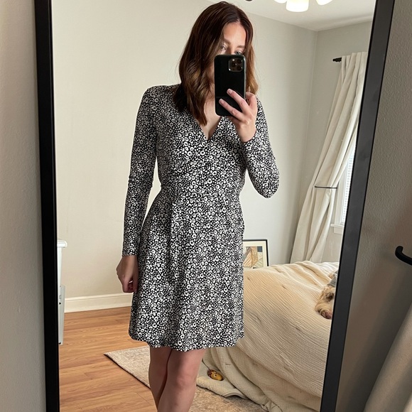 LOFT Leopard Print Wrap Dress - Picture 2 of 7